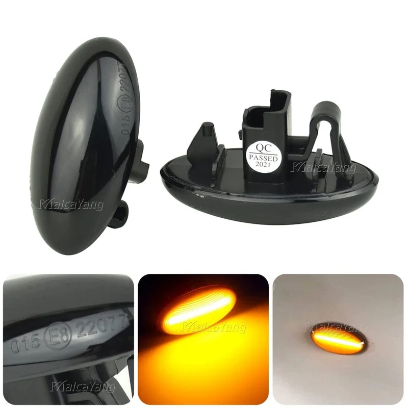 2x Led Dynamische Blinker Seite Marker Licht Lampe Für Peugeot 1007 107 206 307 407 607 Partner Expert