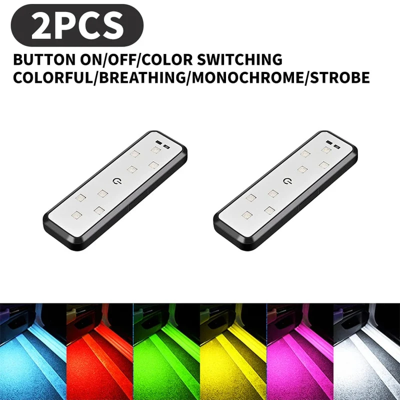2 STÜCKE Autotürlichter LED Willkommenslicht Magnetsteuerung USB-Aufladung Auto Offene Tür Sichere Antikollisions-Notsignallampe