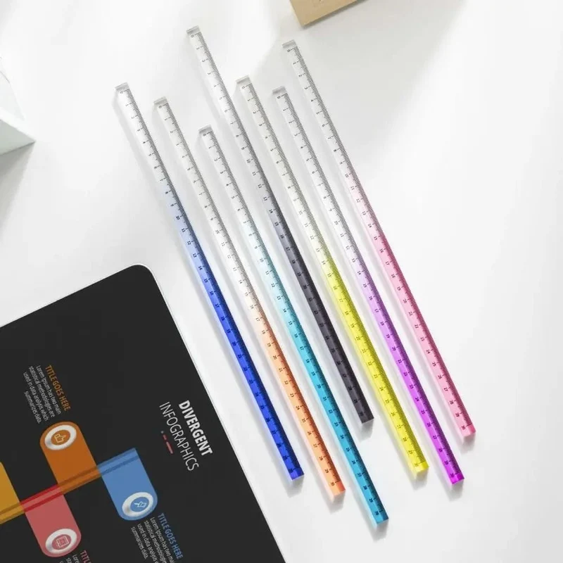 15 cm 20 cm 30 cm Gradienten Gerade Lineale INS Transparente Teilung DIY Zeichenwerkzeuge Acryl Entwurf Mathematik Zeichenlineal Büro