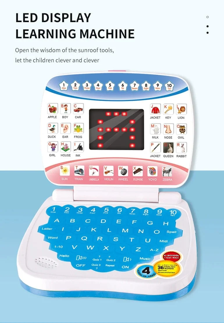 Lernmaschine Laptop Computer Kind Elektronische Vorschule Sprache Bildung Spielzeug Geschenk Kleinkind Kind Entwicklung Kognitive Fähigkeiten