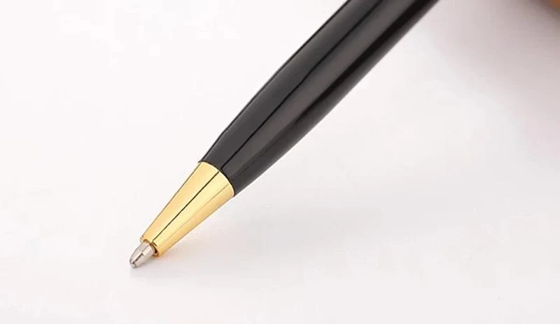 Anpassen von Goldfarbe Text Kugelschreiber Carving Metall Schreibwaren Schulbüro Zubehör Schreiben Lehrer 2024 Billig