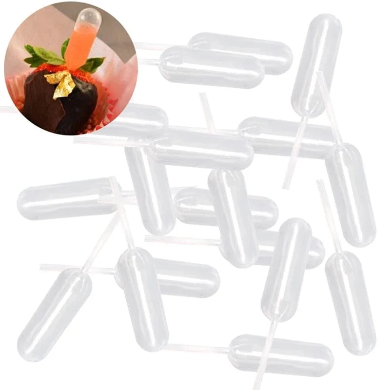 50 stücke 4ml Mini Kunststoff Squeeze Transfer Pipetten Dropper Einweg Pipetten Für Eis Erdbeere Cupcake