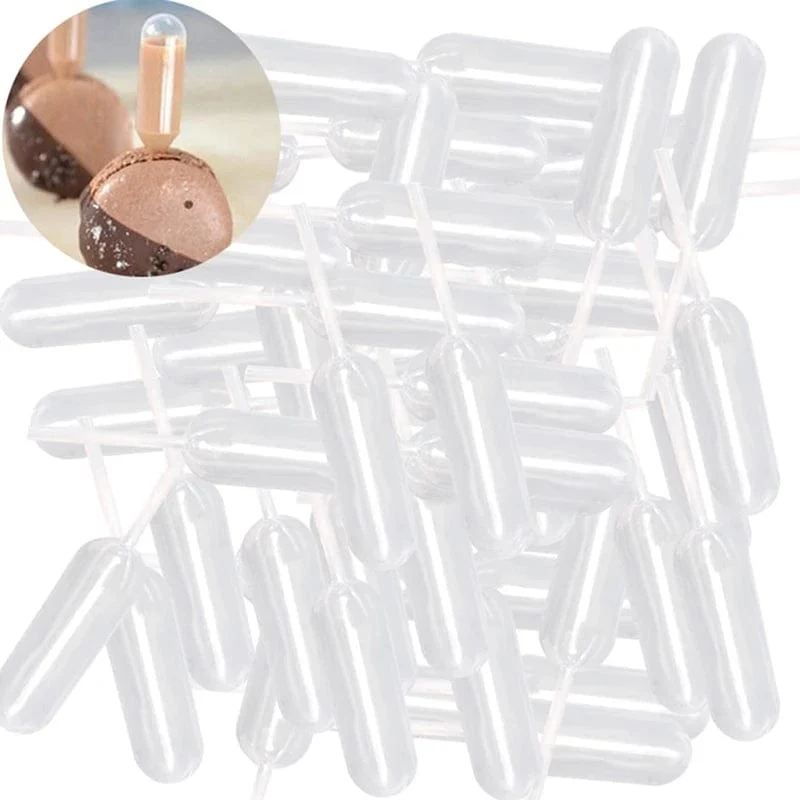50 stücke 4ml Mini Kunststoff Squeeze Transfer Pipetten Dropper Einweg Pipetten Für Eis Erdbeere Cupcake