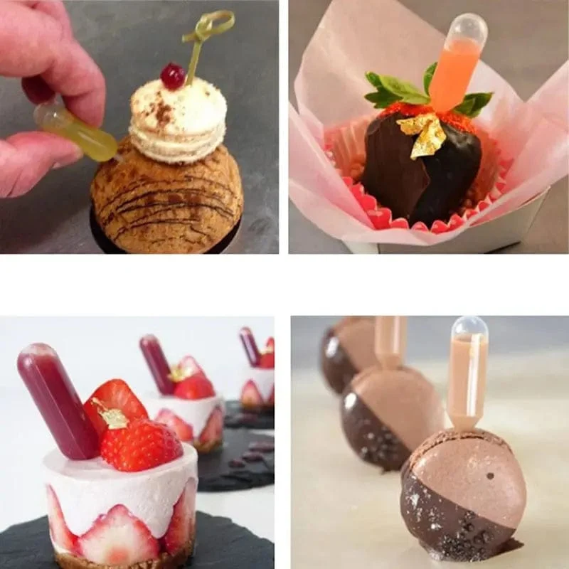 50 stücke 4ml Mini Kunststoff Squeeze Transfer Pipetten Dropper Einweg Pipetten Für Eis Erdbeere Cupcake