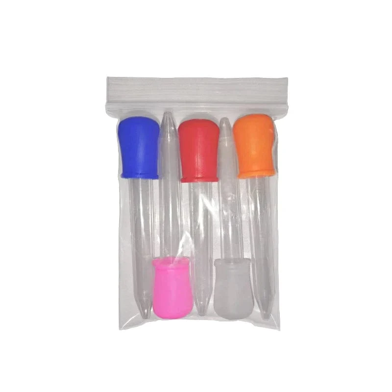 5ML Klare Silikonpipette Kunststoff Baby Medizin Pipette Löffel Pipette Flüssige Nahrung Pipette Bürette 10 Farben