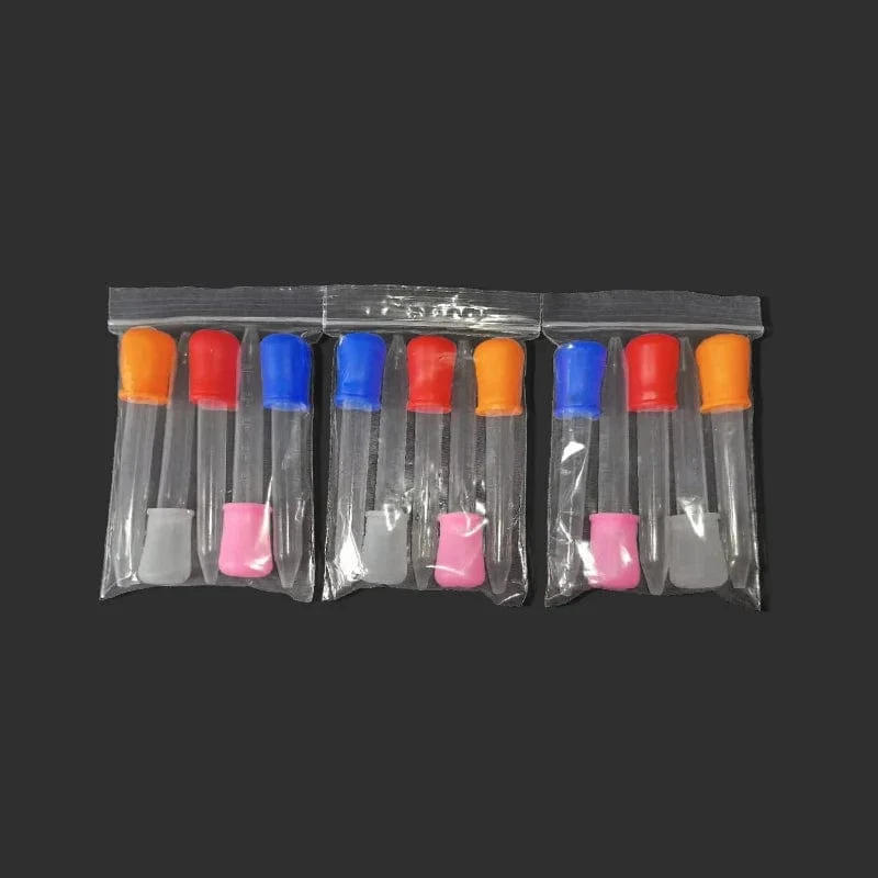 5ML Klare Silikonpipette Kunststoff Baby Medizin Pipette Löffel Pipette Flüssige Nahrung Pipette Bürette 10 Farben