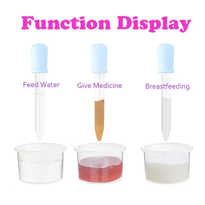 5ML Klare Silikonpipette Kunststoff Baby Medizin Pipette Löffel Pipette Flüssige Nahrung Pipette Bürette 10 Farben