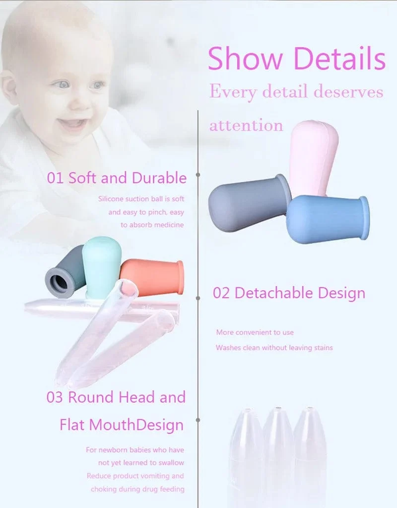 5ML Klare Silikonpipette Kunststoff Baby Medizin Pipette Löffel Pipette Flüssige Nahrung Pipette Bürette 10 Farben