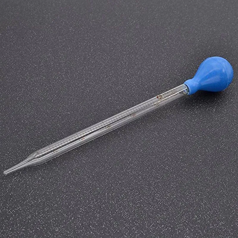 10ml Glas Skala Linie Dropper Pipette Labor Dropper Dropping Pipette Blau Gummi Kopf Pipetten
