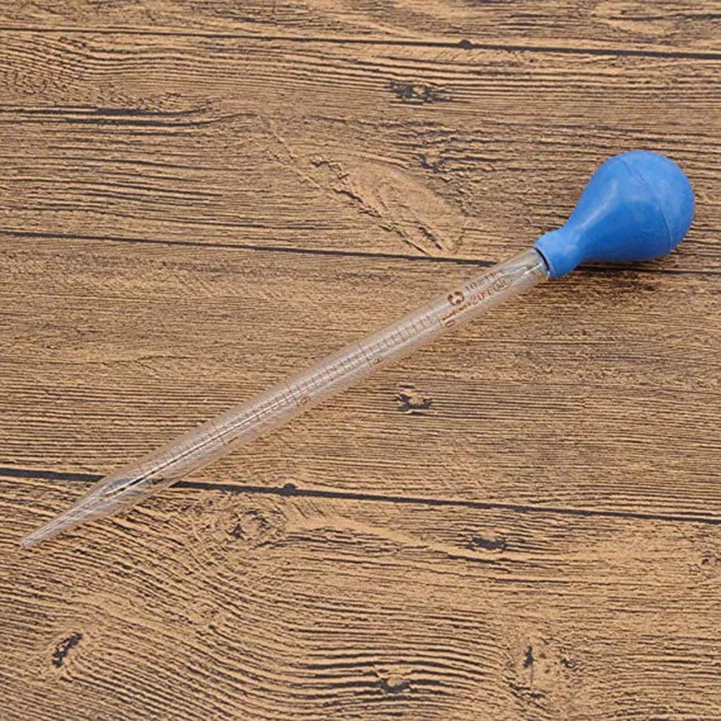 10ml Glas Skala Linie Dropper Pipette Labor Dropper Dropping Pipette Blau Gummi Kopf Pipetten