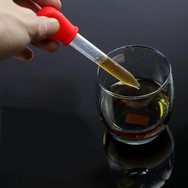 5ml Strohhalm Silikon-Trinkhalm-Tropfer Kinder-Anti-Erstickungs-Fütterungs-Medizin-Strohhalm mit Skala Schullabor-Experimentierzubehör