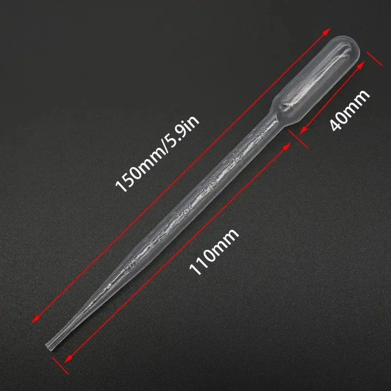 20 Stück Transferpipette für wissenschaftliche Labore, 3 ml, transparente Einweg-Sicherheitspipette aus Kunststoff mit Graduierungszubehör