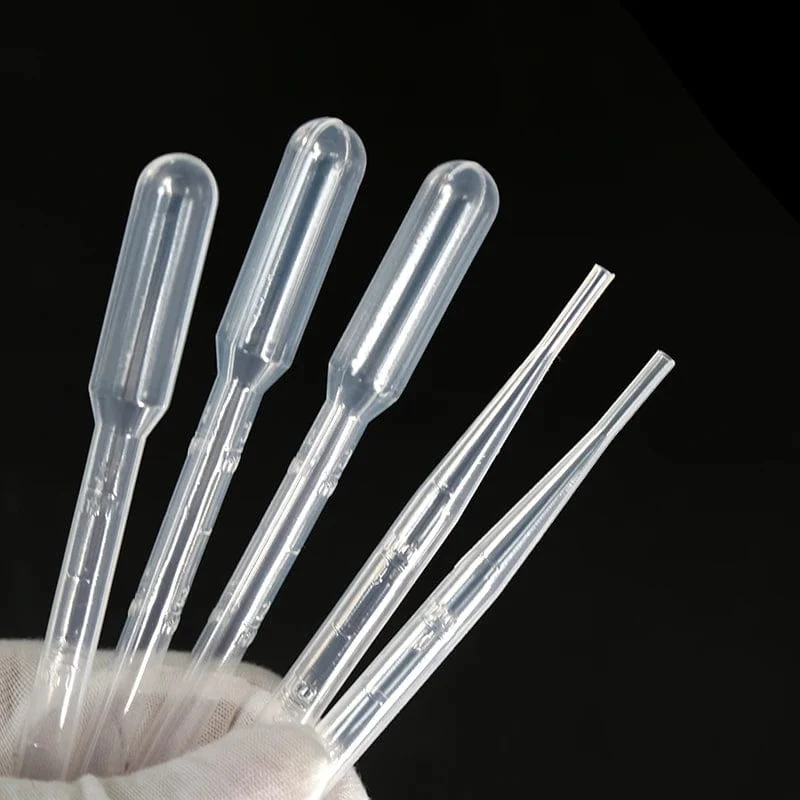 20 Stück Transferpipette für wissenschaftliche Labore, 3 ml, transparente Einweg-Sicherheitspipette aus Kunststoff mit Graduierungszubehör