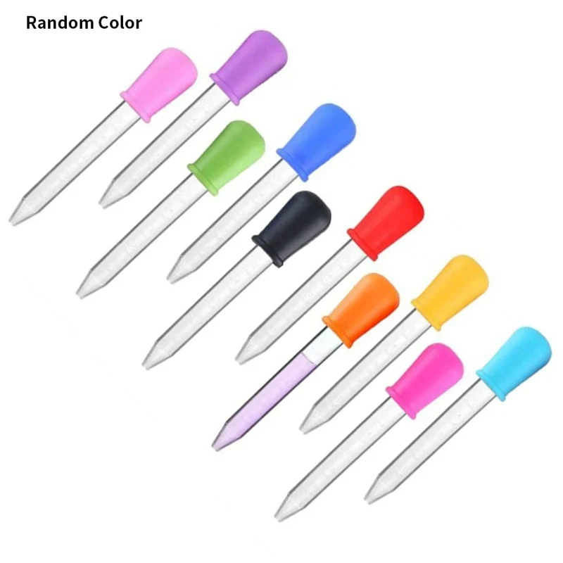 6 stücke 5 ml Tropfer Kunststoff Silikon Baby Pipetten Geräte Säugling Tropfer Feeder Pipette Dropper Für Schule Laborbedarf