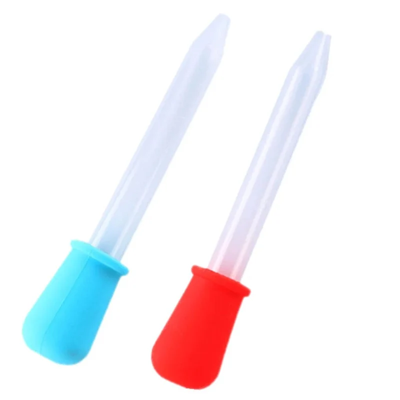 6 stücke 5 ml Tropfer Kunststoff Silikon Baby Pipetten Geräte Säugling Tropfer Feeder Pipette Dropper Für Schule Laborbedarf