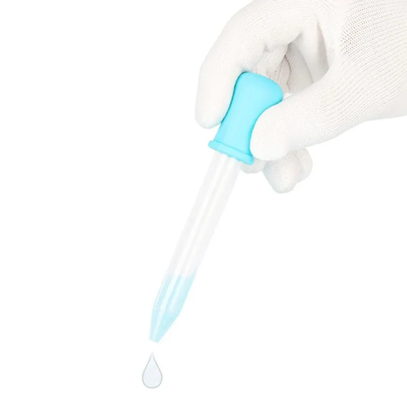 6 stücke 5 ml Tropfer Kunststoff Silikon Baby Pipetten Geräte Säugling Tropfer Feeder Pipette Dropper Für Schule Laborbedarf