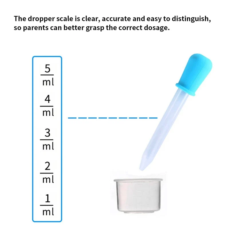 6 stücke 5 ml Tropfer Kunststoff Silikon Baby Pipetten Geräte Säugling Tropfer Feeder Pipette Dropper Für Schule Laborbedarf
