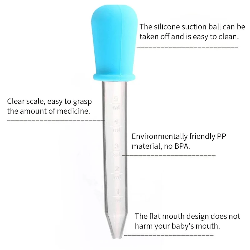 6 stücke 5 ml Tropfer Kunststoff Silikon Baby Pipetten Geräte Säugling Tropfer Feeder Pipette Dropper Für Schule Laborbedarf
