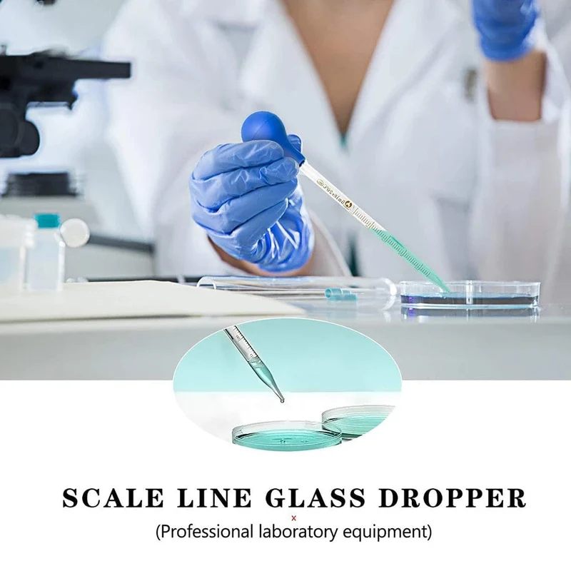 3 Stück 10 ml 5 ml 2 ml Messpipetten aus Glas, Transferpipette für flüssige ätherische Öle und Flüssigkeitspipetten