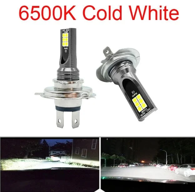 2Pcs Super Helle H4 H7 Led-lampe Auto Scheinwerfer Motorrad H1 H3 H8 H9 H11 Auto Nebel Lampen 9005 9006 HB3 HB4 Licht 12v 24V 80W