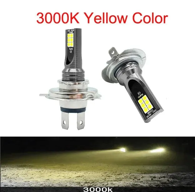 2Pcs Super Helle H4 H7 Led-lampe Auto Scheinwerfer Motorrad H1 H3 H8 H9 H11 Auto Nebel Lampen 9005 9006 HB3 HB4 Licht 12v 24V 80W