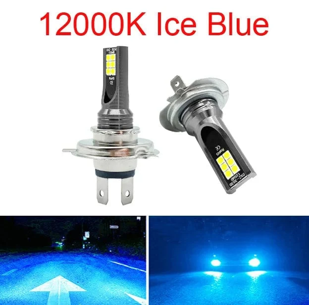 2Pcs Super Helle H4 H7 Led-lampe Auto Scheinwerfer Motorrad H1 H3 H8 H9 H11 Auto Nebel Lampen 9005 9006 HB3 HB4 Licht 12v 24V 80W