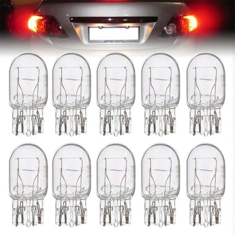 10 stücke T20 7443 7440 Signal Licht W21/5W Klar Glas DRL Tagfahrlicht Blinker Bremse Schwanz Glühlampen