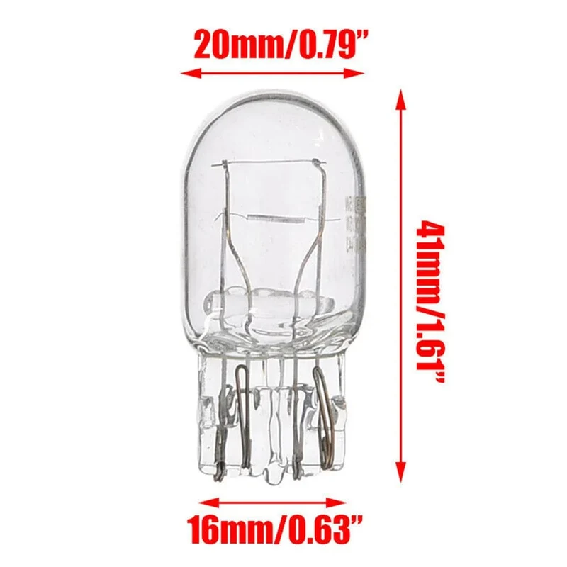 10 stücke T20 7443 7440 Signal Licht W21/5W Klar Glas DRL Tagfahrlicht Blinker Bremse Schwanz Glühlampen
