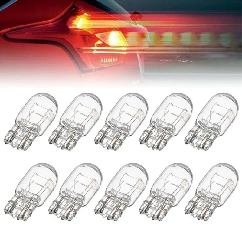 10 stücke T20 7443 7440 Signal Licht W21/5W Klar Glas DRL Tagfahrlicht Blinker Bremse Schwanz Glühlampen