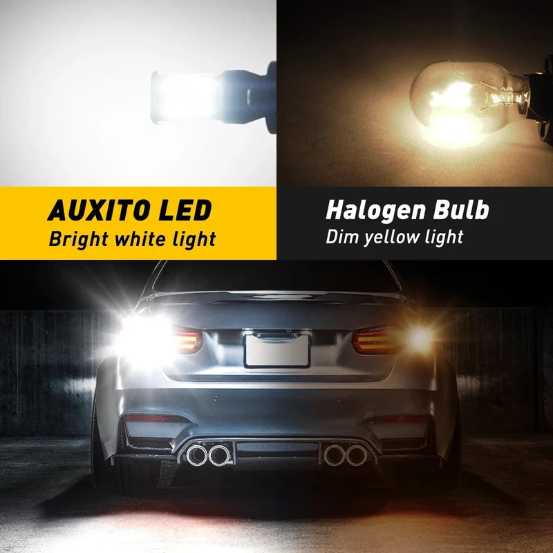 AUXITO 2 Stück Canbus T15 T16 LED Rückfahrscheinwerfer W16W 912 921 LED Birne Kein Fehler Auto Back Up Rückleuchte 12V 6000K Weiß Superhell