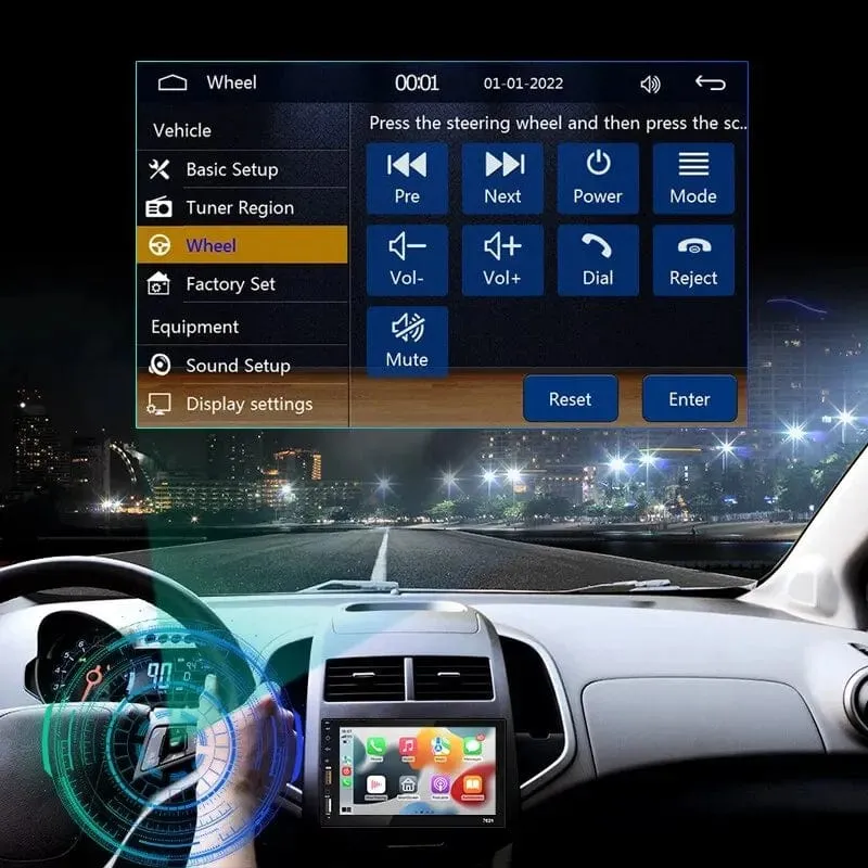 Acodo 7 Zoll Carplay Android Auto Player Dual USB kapazitiver Bildschirm Touch HD Auto MP5 Player USB FM Bluetooth TF Karte Touchscreen