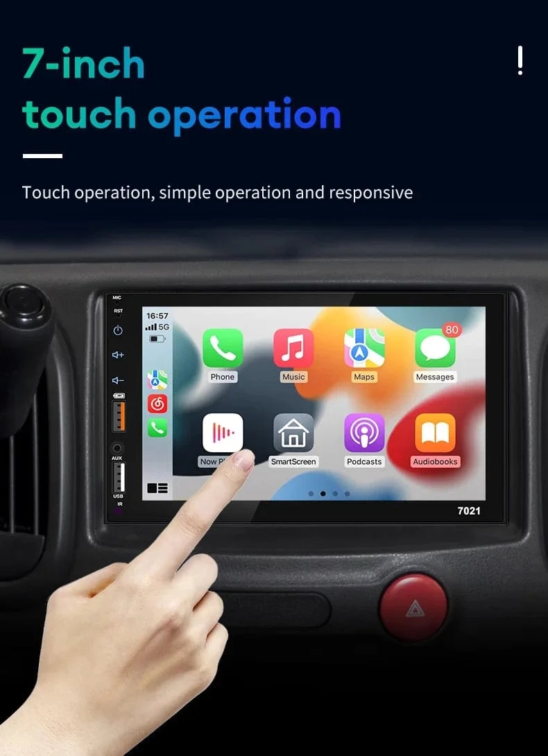 Acodo 7 Zoll Carplay Android Auto Player Dual USB kapazitiver Bildschirm Touch HD Auto MP5 Player USB FM Bluetooth TF Karte Touchscreen