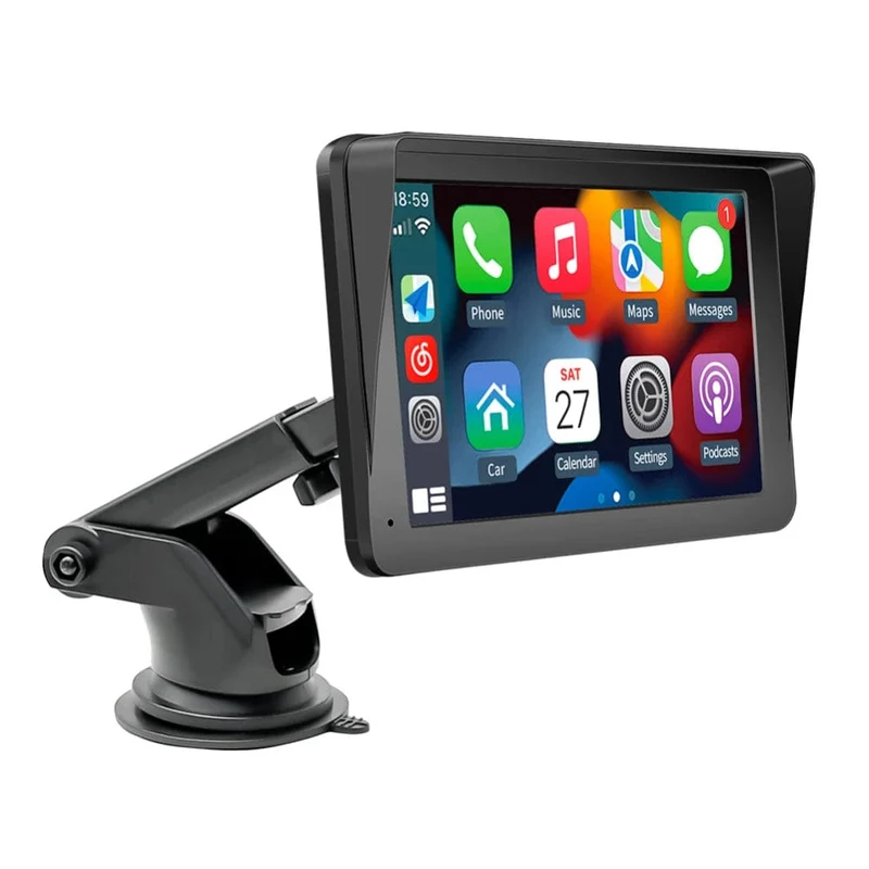 CarPlay Android Auto Sync Datum Uhrzeit Autoradio Multimedia Video Player Tragbarer 7-Zoll-Touchscreen mit USB AUX für die Rückansicht