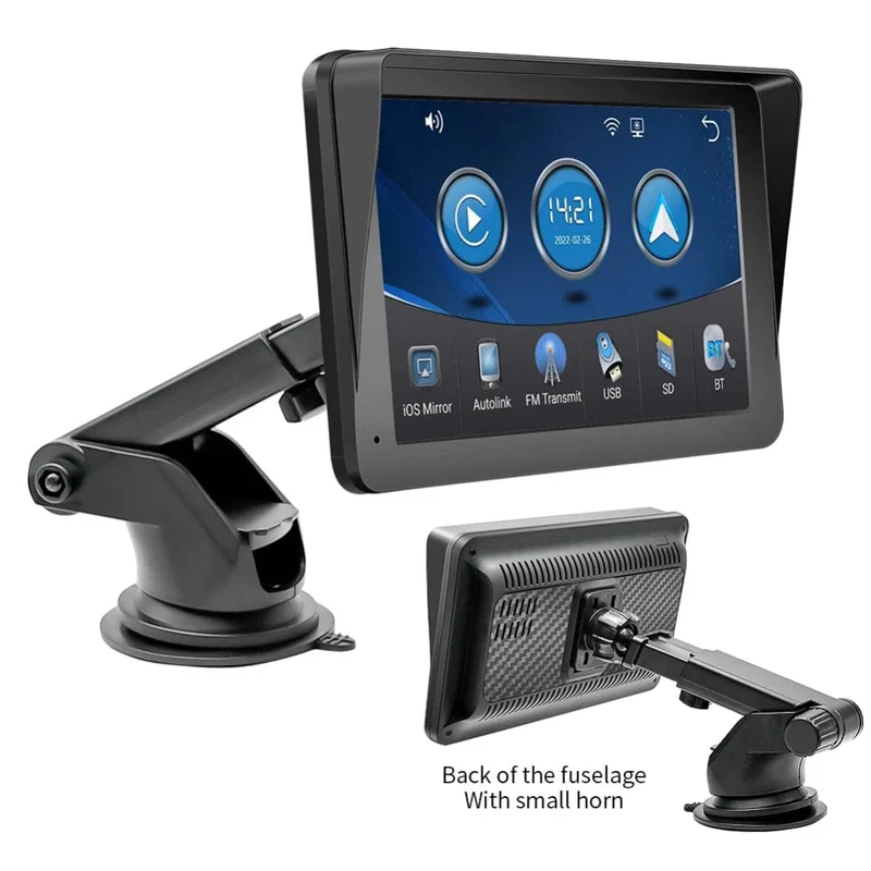 CarPlay Android Auto Sync Datum Uhrzeit Autoradio Multimedia Video Player Tragbarer 7-Zoll-Touchscreen mit USB AUX für die Rückansicht