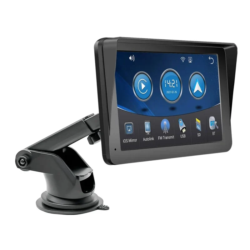 CarPlay Android Auto Sync Datum Uhrzeit Autoradio Multimedia Video Player Tragbarer 7-Zoll-Touchscreen mit USB AUX für die Rückansicht