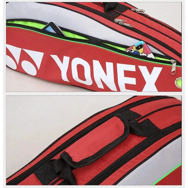 YONEX Original Badminton-Tasche für maximal 3 Schläger mit Schuhfach, Federball-Schläger-Sporttasche für Männer oder Frauen 9332bag