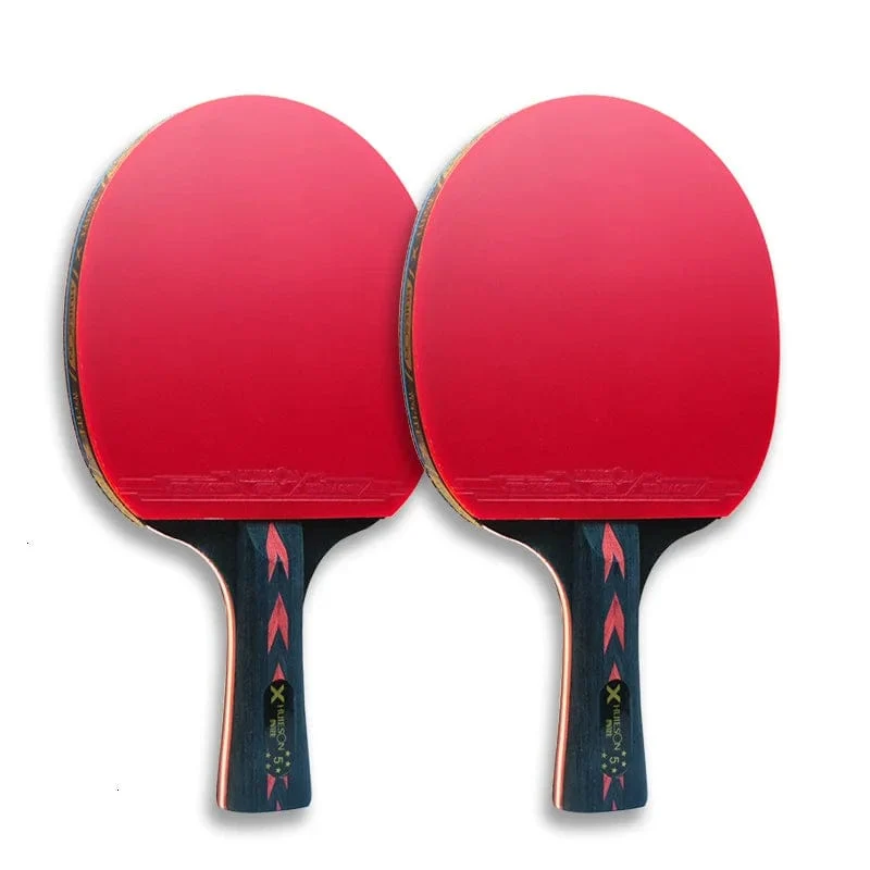 Huieson 2-teiliges Tischtennisschläger-Set, 5/6-Sterne-Offensiv-Tischtennisschläger mit feiner Kontrolle