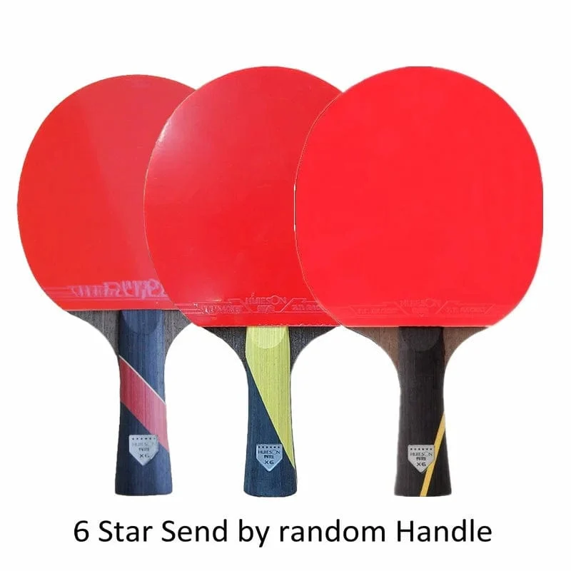 Huieson 2-teiliges Tischtennisschläger-Set, 5/6-Sterne-Offensiv-Tischtennisschläger mit feiner Kontrolle