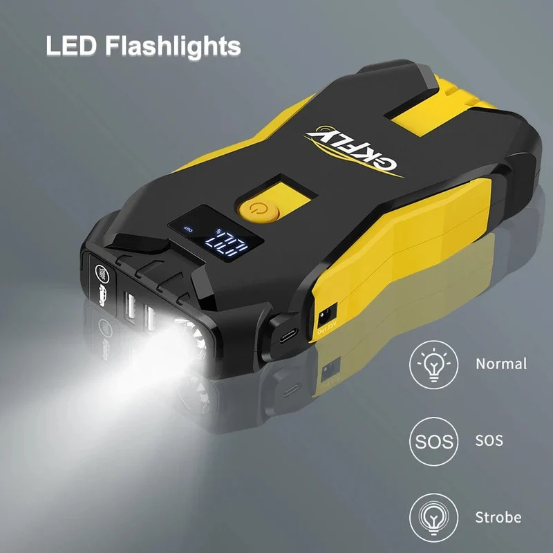 GKFLY Auto Starthilfe Tragbare 12V Benzin Diesel Ausgangs Gerät Kabel Tragbare Power Bank 1200A Auto Batterie Ladegerät Buster