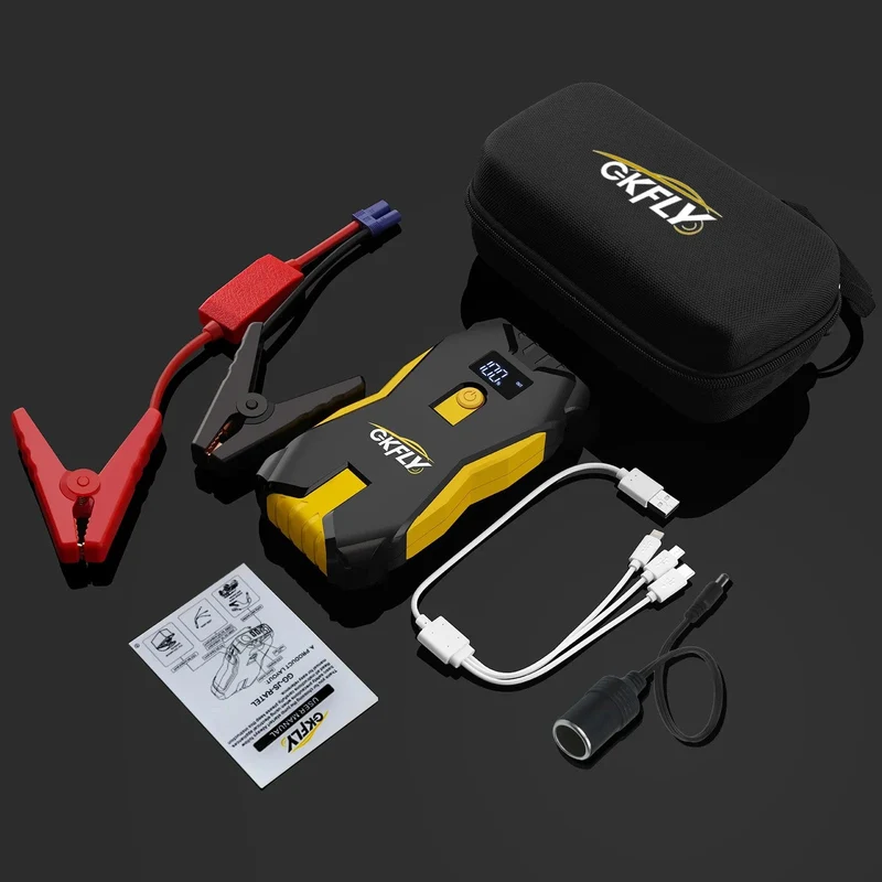 GKFLY Auto Starthilfe Tragbare 12V Benzin Diesel Ausgangs Gerät Kabel Tragbare Power Bank 1200A Auto Batterie Ladegerät Buster