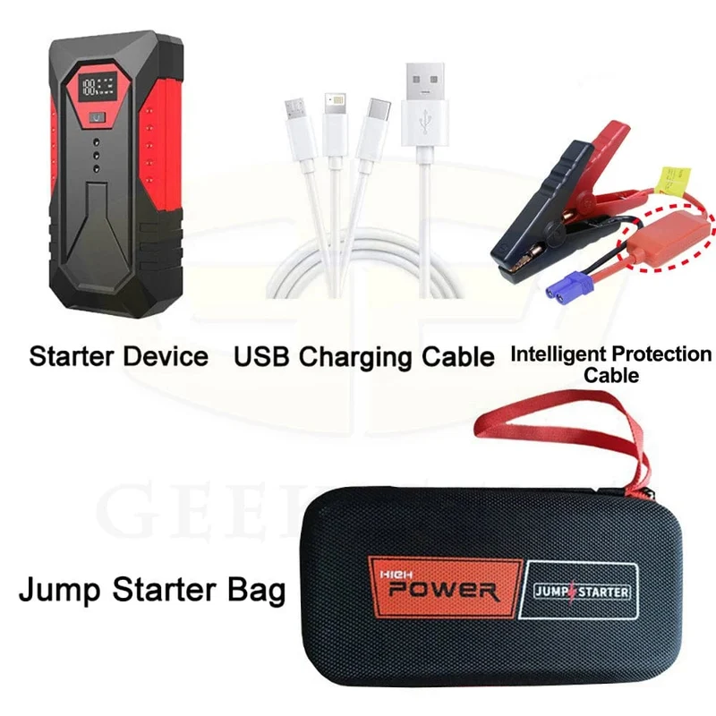 GKFLY Auto Starthilfe Tragbare 12V Benzin Diesel Ausgangs Gerät Kabel Tragbare Power Bank 1200A Auto Batterie Ladegerät Buster