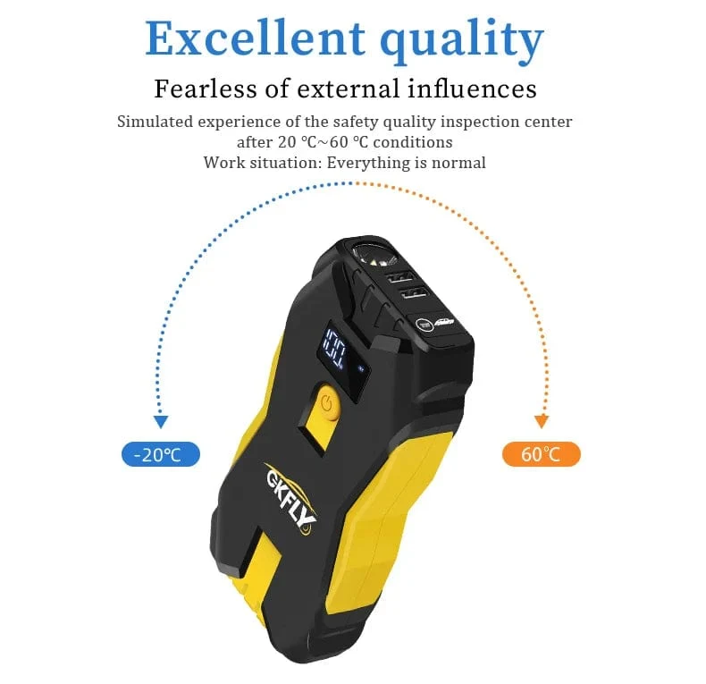 GKFLY Auto Starthilfe Tragbare 12V Benzin Diesel Ausgangs Gerät Kabel Tragbare Power Bank 1200A Auto Batterie Ladegerät Buster