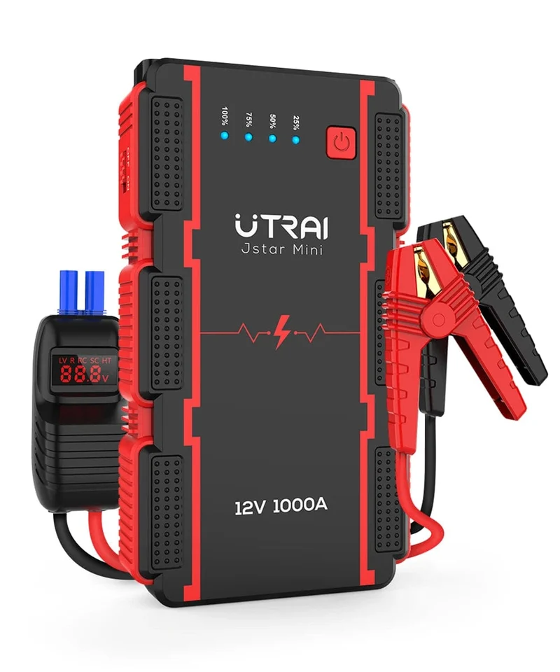 UTRAI 1000A Starthilfe Power Bank Startgerät Tragbarer Notfall-Booster für 12V Fahrzeuge Kleine LKWs