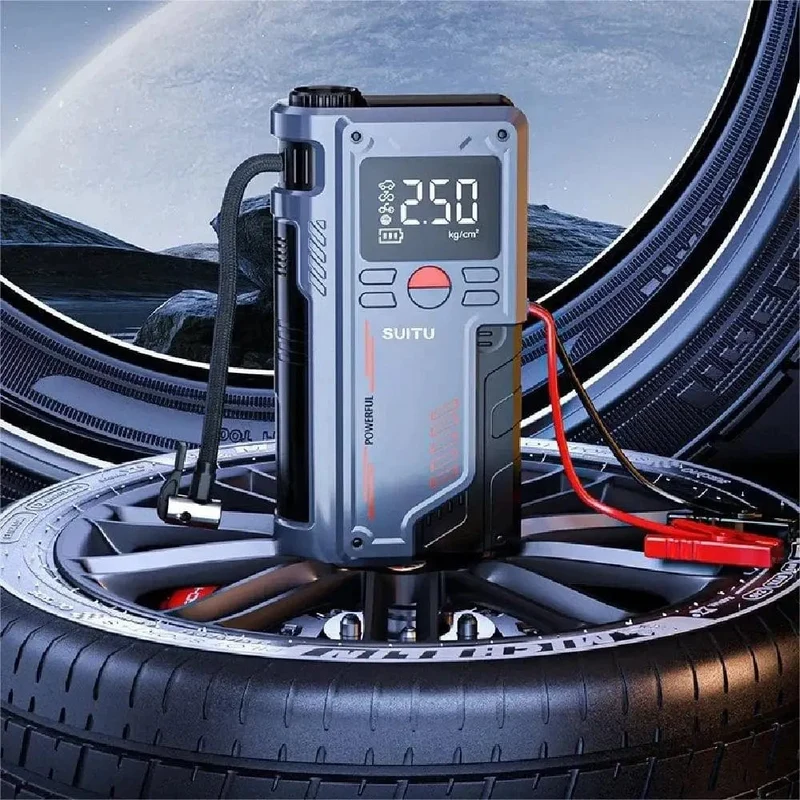 4-in-1-Auto-Starthilfe mit 150-PSI-Luftkompressor, 20000 mAh, tragbares Booster-Ladegerät, 1000 A, leistungsstarkes Startgerät für Autobatterien