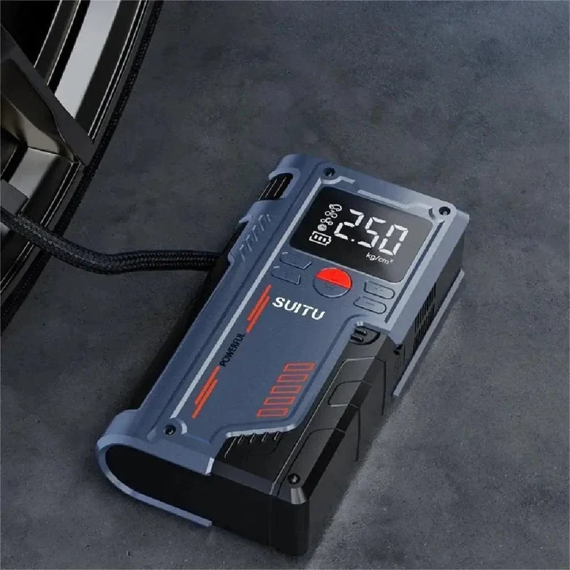4-in-1-Auto-Starthilfe mit 150-PSI-Luftkompressor, 20000 mAh, tragbares Booster-Ladegerät, 1000 A, leistungsstarkes Startgerät für Autobatterien