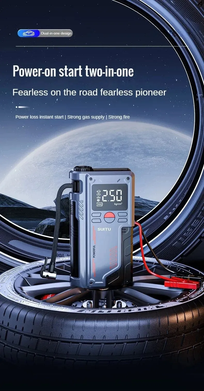 4-in-1-Auto-Starthilfe mit 150-PSI-Luftkompressor, 20000 mAh, tragbares Booster-Ladegerät, 1000 A, leistungsstarkes Startgerät für Autobatterien