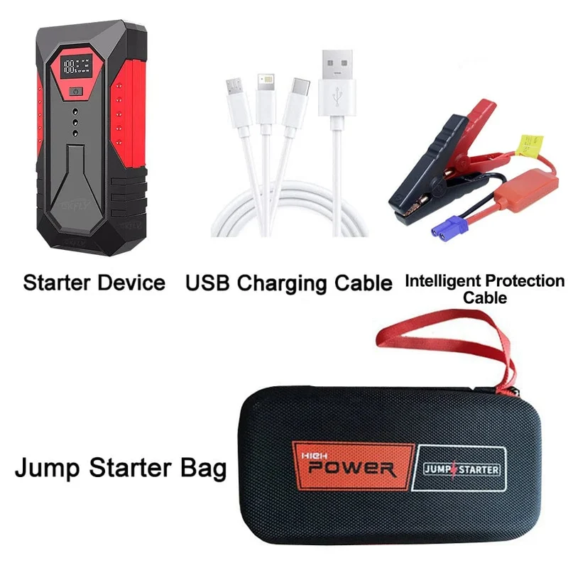 Tragbare Auto-Starthilfe 18000mAh Power Bank Auto Booster Ladegerät 12V Ausgangs Gerät Benzin Diesel Auto Notfall Booster