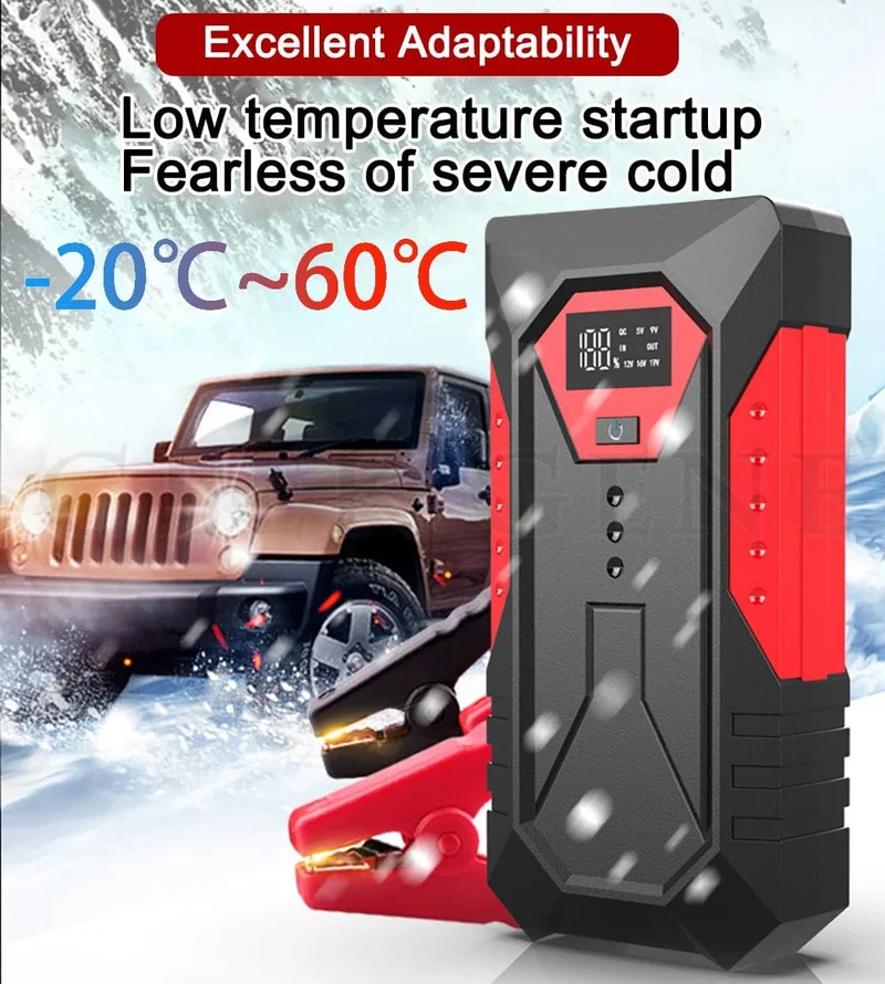 Tragbare Auto-Starthilfe 18000mAh Power Bank Auto Booster Ladegerät 12V Ausgangs Gerät Benzin Diesel Auto Notfall Booster