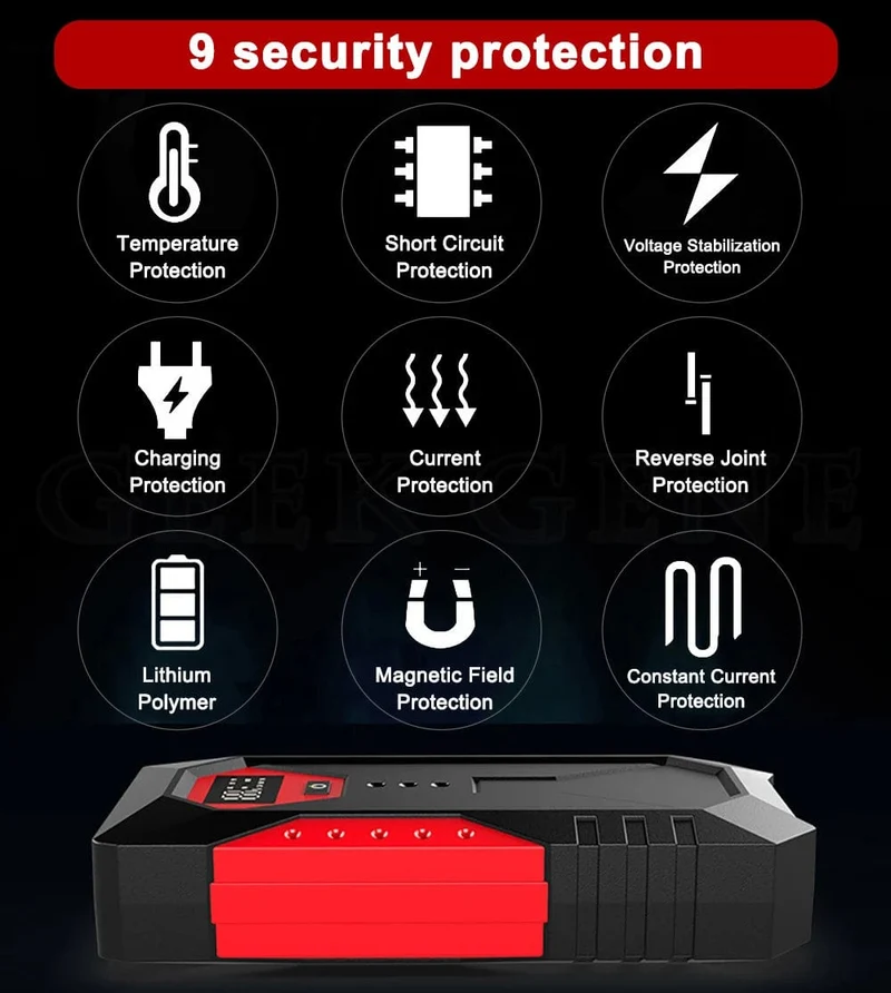 Tragbare Auto-Starthilfe 18000mAh Power Bank Auto Booster Ladegerät 12V Ausgangs Gerät Benzin Diesel Auto Notfall Booster
