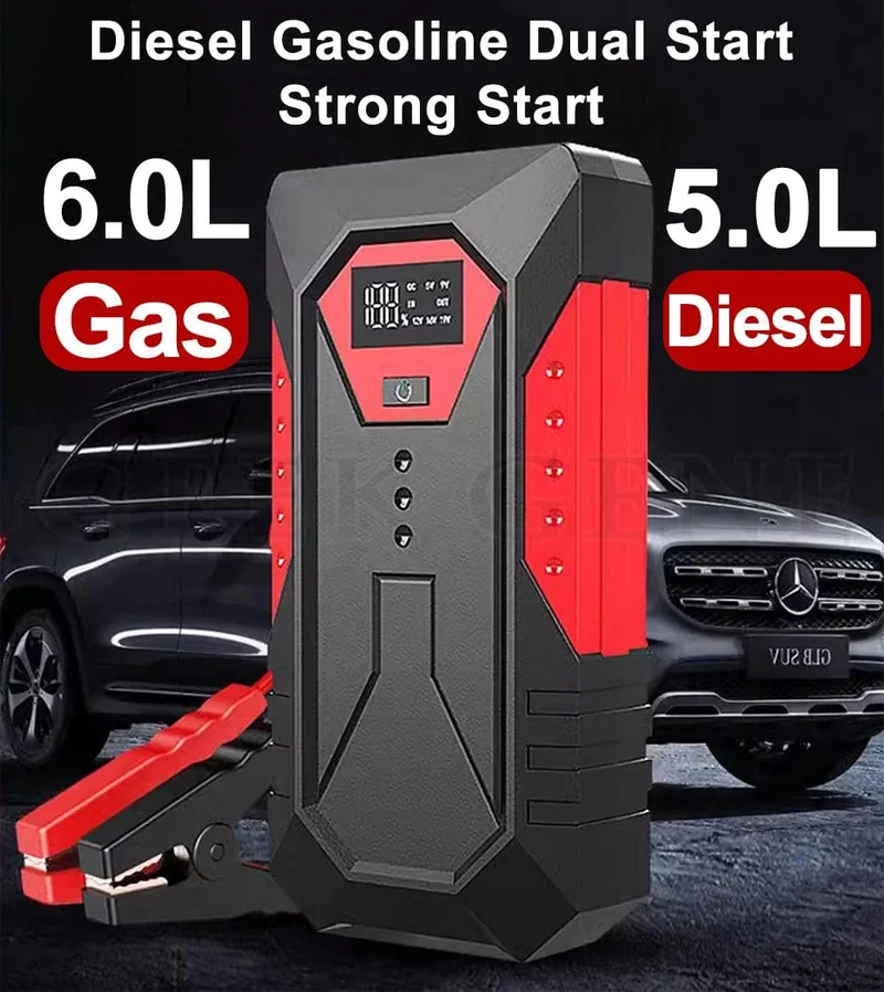 Tragbare Auto-Starthilfe 18000mAh Power Bank Auto Booster Ladegerät 12V Ausgangs Gerät Benzin Diesel Auto Notfall Booster